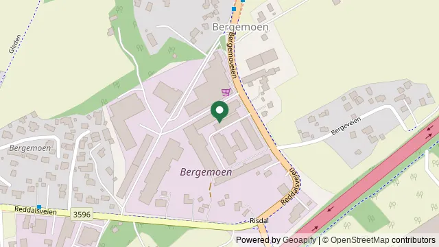 Kart som viser hvor AniCura Dyreklinikk Grimstad ligger: Bergemoveien, 21, 4886 Grimstad