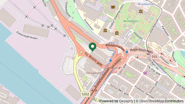 Kart som viser hvor Bergen Smådyrklinikk ligger: Brochs gate 8 O.J., 5006 Bergen