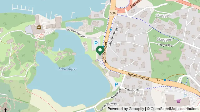 Kart som viser hvor Borgund Dyreklinikk ligger: Borgundvegen, 390, 6015 Ålesund