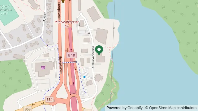 Kart som viser hvor Dyreklinikken i Bamble ligger: Stokkevannveien 13, 3962 Stathelle