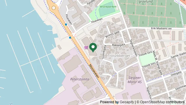 Kart som viser hvor EMPET Dyreklinikk Fredrikstad ligger: Mosseveien 16A, 1610 Fredrikstad