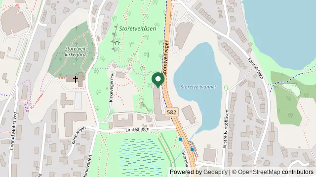 Kart som viser hvor Gården Dyreklinikk ligger: Storetveitvegen 81, 5067 Bergen