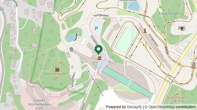 Kart som viser hvor Kongeveien Katteklinikk ligger: Kongeveien, 0126 Oslo