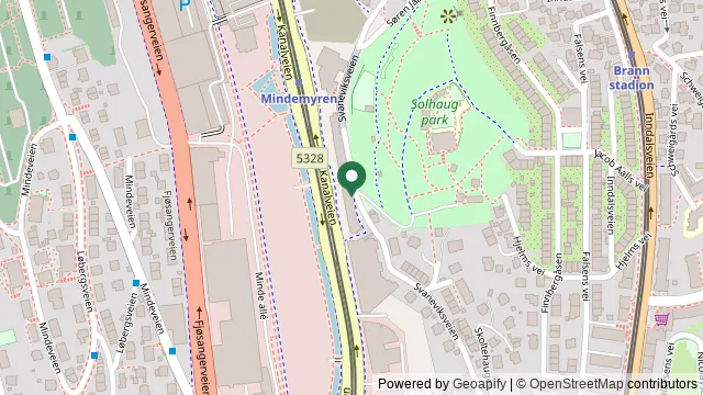 Kart som viser hvor Minde Dyreklinikk ligger: Svaneviksveien 45, 5068 Bergen